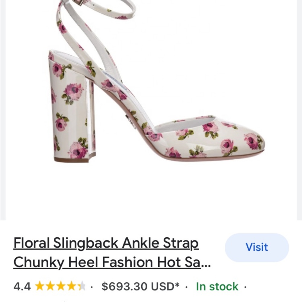PRADA Floral Pumps.